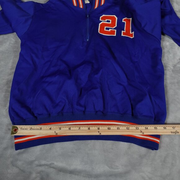 Vintage Bair Varsity 1/4 Zip Pullover Sweatshirt Mens XL (Fits M) Union Made 70s - Picture 9 of 10